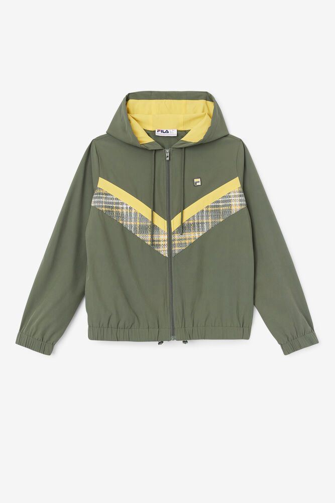 Fila Gemma Wind Jacket Olive - Womens - 19863FIBJ